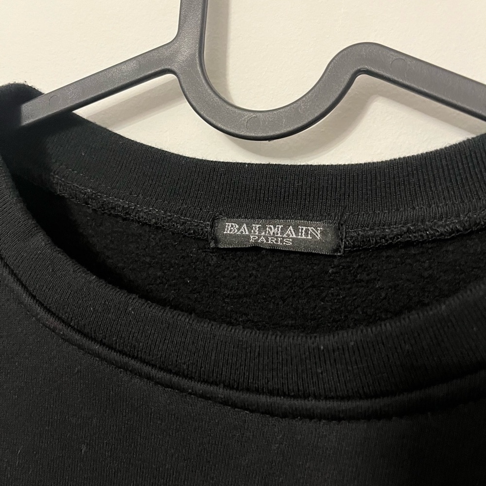 Balmain Black Crewneck Sweatshirt image 4